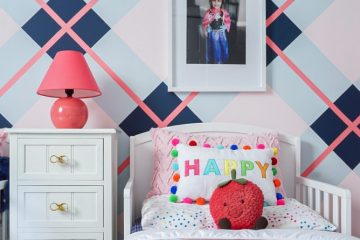 Toddler Bedroom Plaid Wall